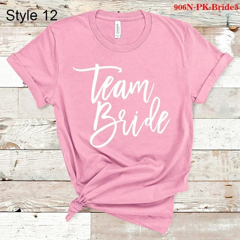 Bridal Bachelor Party T Shirts Baby of Honor Mother of The Groom Jr. Bridesmaid Bride Flowers Girl Brides Babes Team Bride Maid
