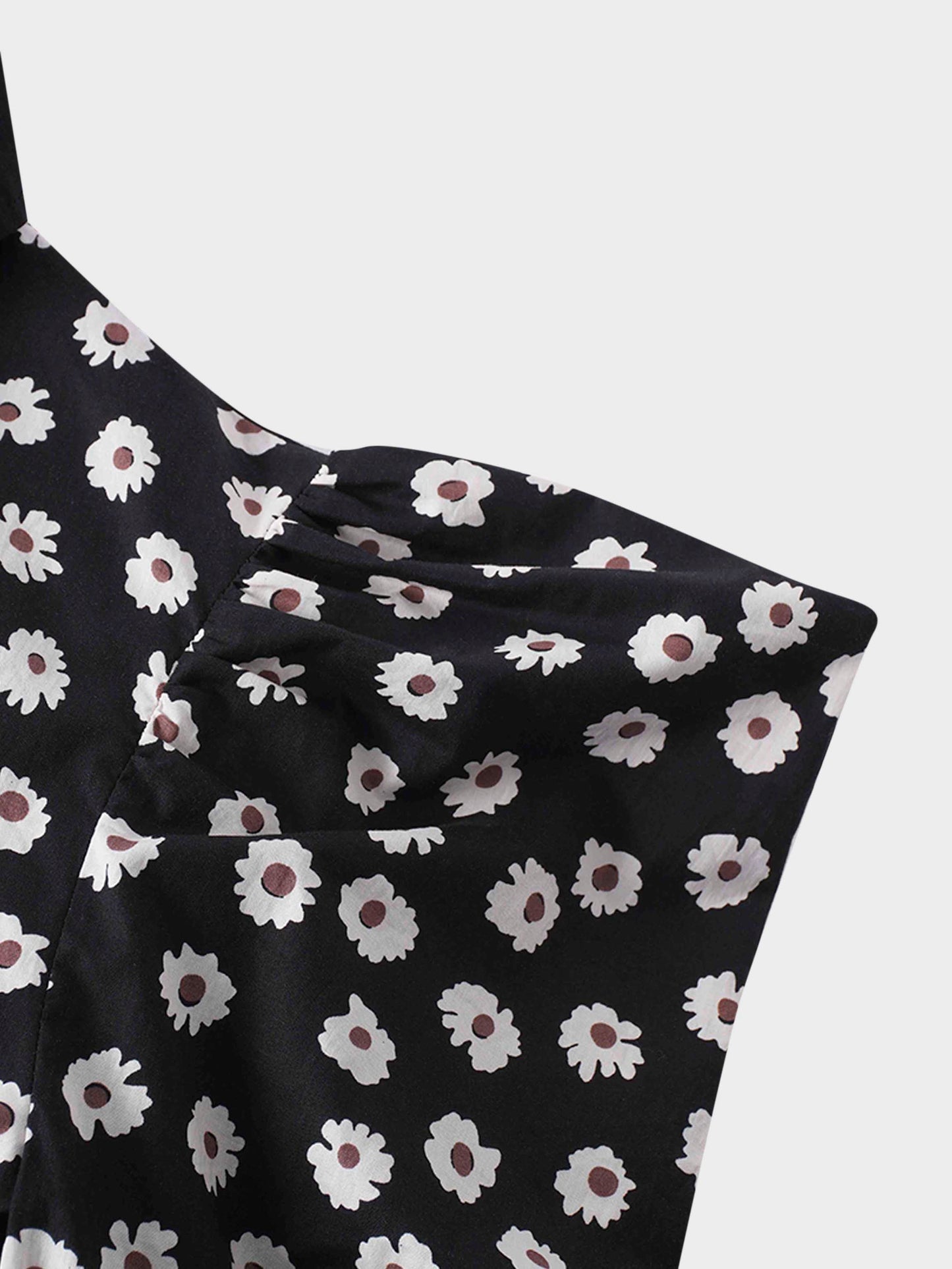 Puff Sleeve Blouse-Flower Poppy
