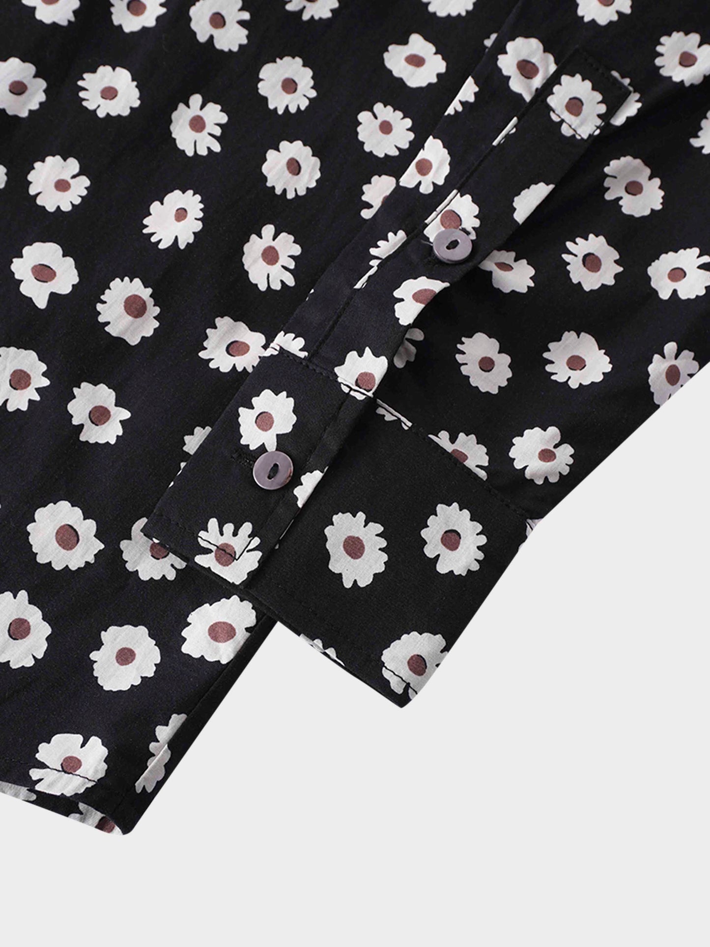 Puff Sleeve Blouse-Flower Poppy