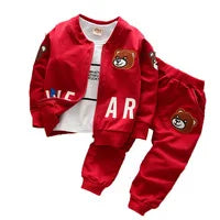 2023 New Kids Baseball Clothing Sets Boys Girls Casual Sports Suit Coat Pant 2Pcs Spring Autumn Thin Baby Tracksuit Outfits 1-4Y