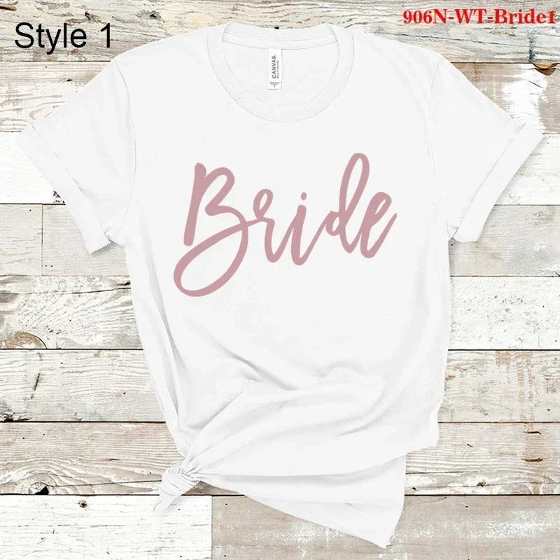 Bridal Bachelor Party T Shirts Baby of Honor Mother of The Groom Jr. Bridesmaid Bride Flowers Girl Brides Babes Team Bride Maid