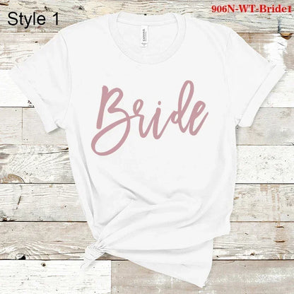 Bridal Bachelor Party T Shirts Baby of Honor Mother of The Groom Jr. Bridesmaid Bride Flowers Girl Brides Babes Team Bride Maid