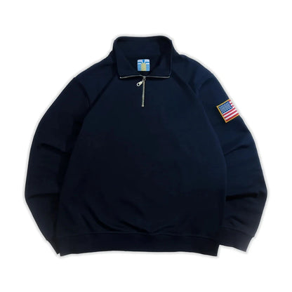 Y2K Fashionable Loose Jacket Exquisite USA Embroidered Short Zipper Men's Clothing Casual Hoodies Retro Unisex Cotton StreetWear