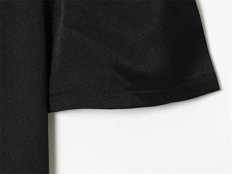 Elegant Puff Sleeve Party Dresses Women Solid Pockets A-line Slim Zipper Mini Dress Ladies Office Outfit Club Evening 2026 Fashi