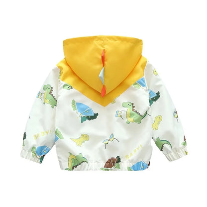 New Spring Autumn Green Yellow Thin style Children Costume Boys Coats Jacket Girls Hooded Coat Kids Outwear Boy Clothing