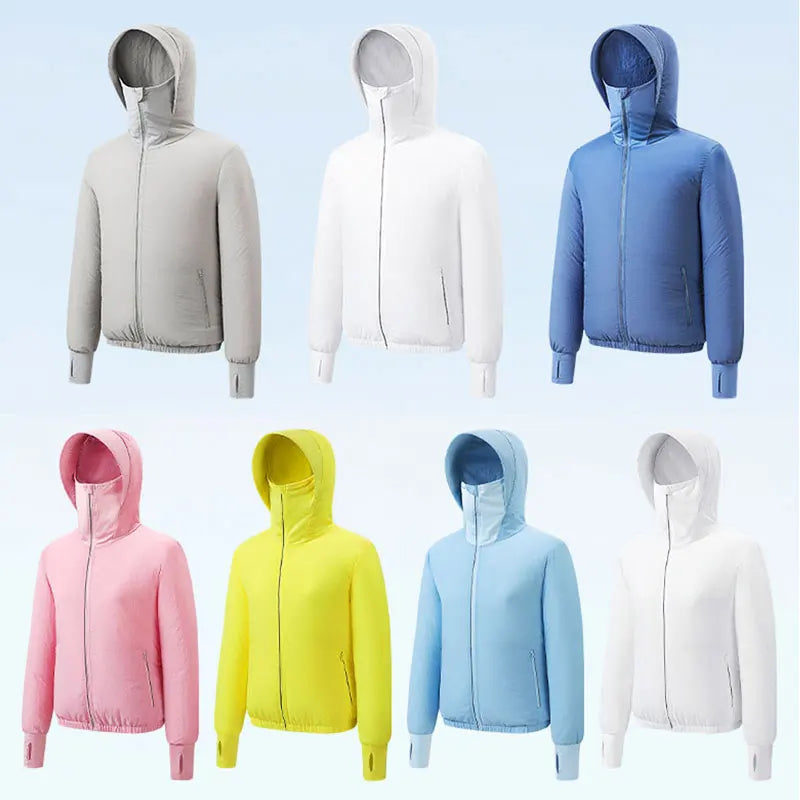 Summer Sunscreen Hooded Fan Clothes Cooling Vest Men Air Conditioning Clothes Women Fan Jacket Cycling Cooling Clothes To Hiking