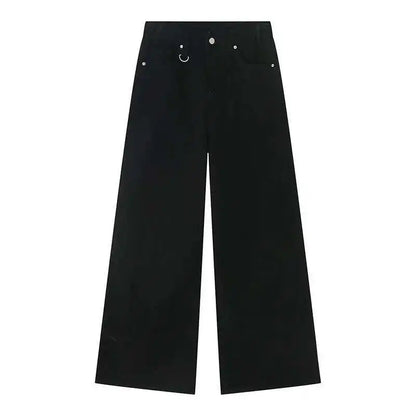 IEFB Vintage Camouflage Men's Jeans Fashion Washed Casual Wide Leg Denim Pants Autumn Winter Loose Male Trousers Old Blue 9C354