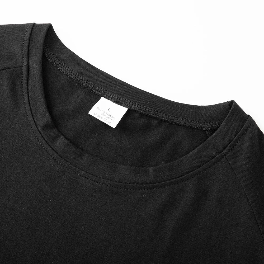 Men Cotton Gym t-Shirt Short Sleeve t-Shirts Male Round Neck Casual Tops Slim Fit t Shirt Breathable Soild Tee Shirt Man Clothes