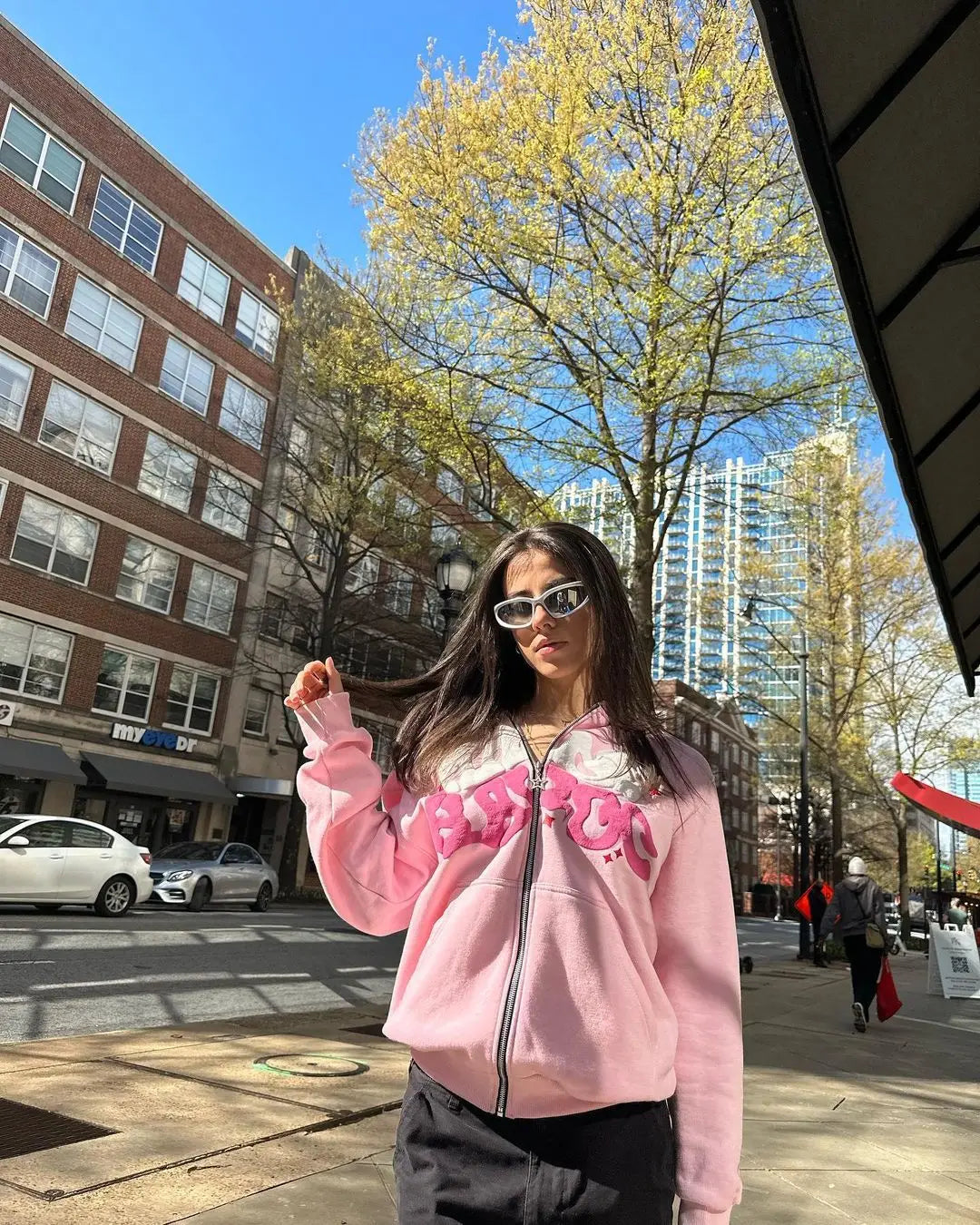 Retro Star and Letter Printed Zipper Hoodies 2025 Spring Autumn Harajuku Y2K Women and Men Fashion Hip Hop Long Sleeve Hooded
