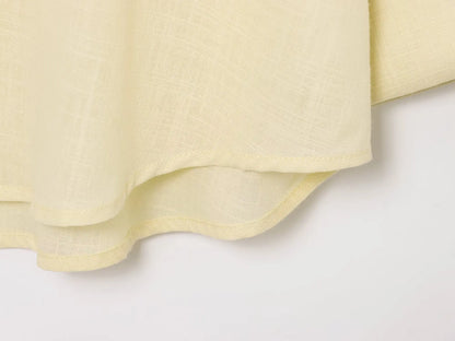 HH 2025 Casual Women Soild Linen Loose Shirt Summer Female Lapel Collar Long Sleeve Oversized Office Wear Lady Blouse