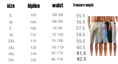2025 Men's Cotton Shorts Pants Male Summer Breathable Solid Color Short Trousers Fitness Streetwear S-5XL 1PC