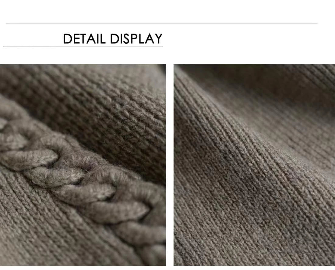 Vintage Overweight Pounds Mens Cardigan Sweater Luxury Design Jacquard Weave Hand Knitted Tops Autumn Winter Wool Knitwear Coat