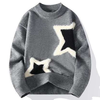 Men Streetwear O-neck Knitted Pullovers Outwear Casual Sweaters New Fashion Man Loose Sweaters Male Pullovers Winter Clothing 4X