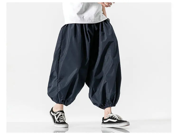 Streetwear Fashion Harem Pants Mens Solid Color Casual Jogger Man Pants Harajuku Style Spring Summer Men's Trousers 5XL