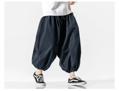 Streetwear Fashion Harem Pants Mens Solid Color Casual Jogger Man Pants Harajuku Style Spring Summer Men's Trousers 5XL