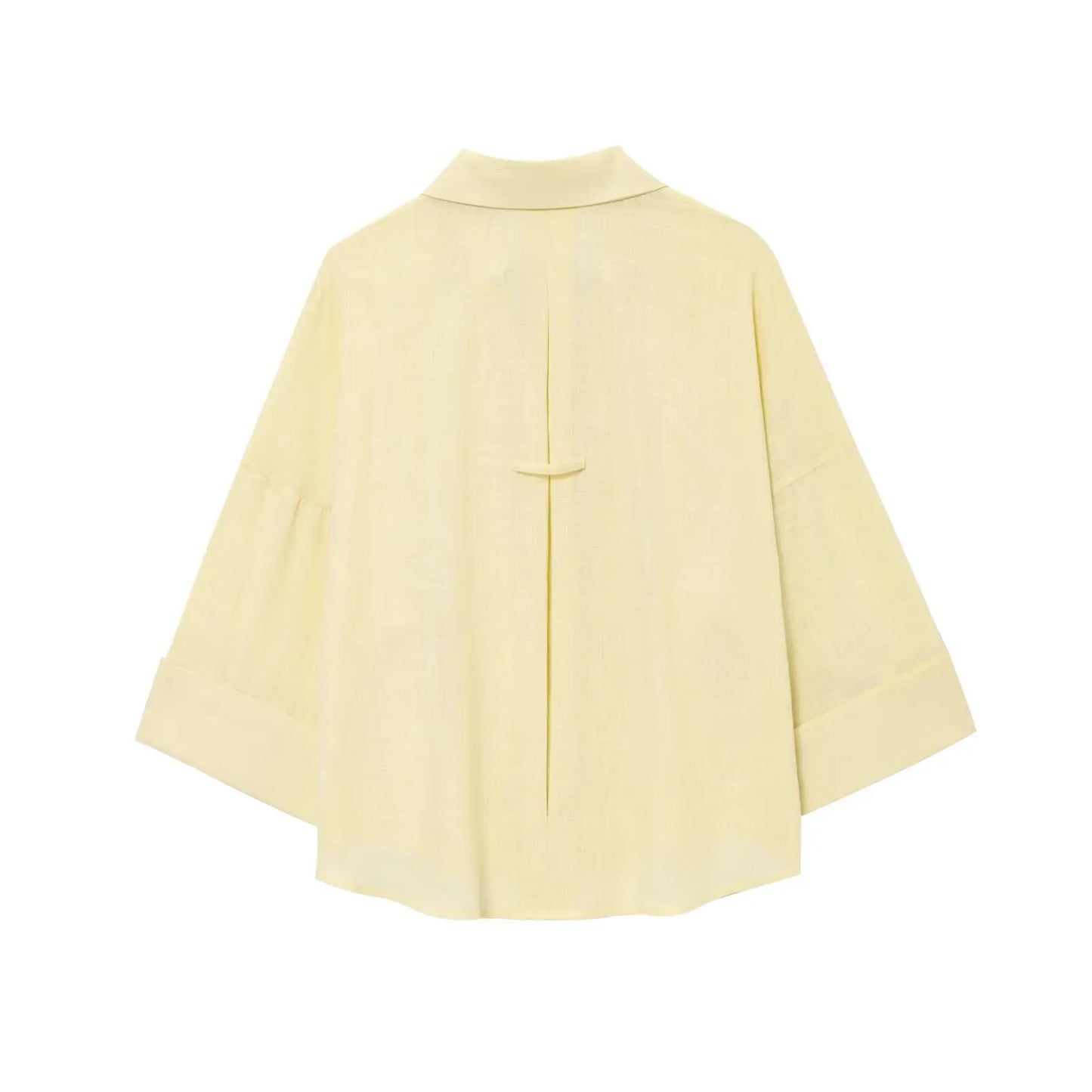 HH 2025 Casual Women Soild Linen Loose Shirt Summer Female Lapel Collar Long Sleeve Oversized Office Wear Lady Blouse