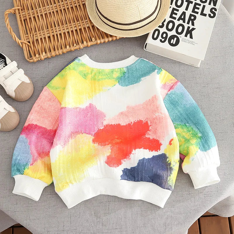 Boys Sweatshirts Long Sleeve Tops for Kids Autumn Winter 2024 Children T-shirts Girls Pullovers Toddler Outerwear Baby Tees