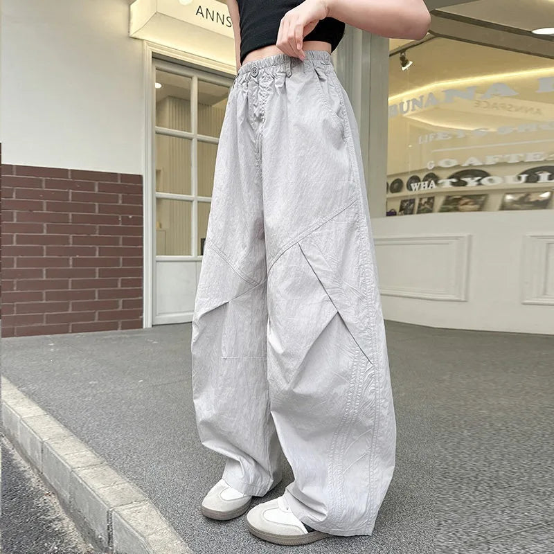 RAISE Summer Children Girls Trousers 3-14Yrs Kids Girls Suspenders Long Pants Thin Casual Versatile Juniot Girls Overalls Pants