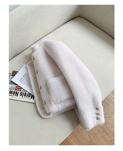 Woman Genuine Sheepskin Jackets Coat Female Winter Shearling Coats Real Lamb Fur O-neck Natural  Outewear  Overcoat G152