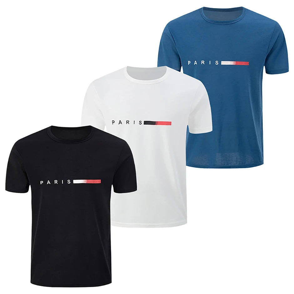 1/3 Pieces Summer Fashion Sports Outerwear Men's Short sleeved Round Neck T-shirt Running Fitness Training Clothes For Teenagers