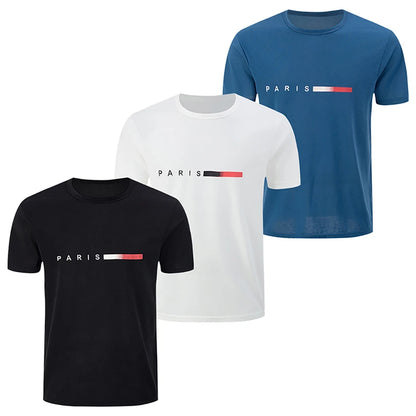 1/3 Pieces Summer Fashion Sports Outerwear Men's Short sleeved Round Neck T-shirt Running Fitness Training Clothes For Teenagers