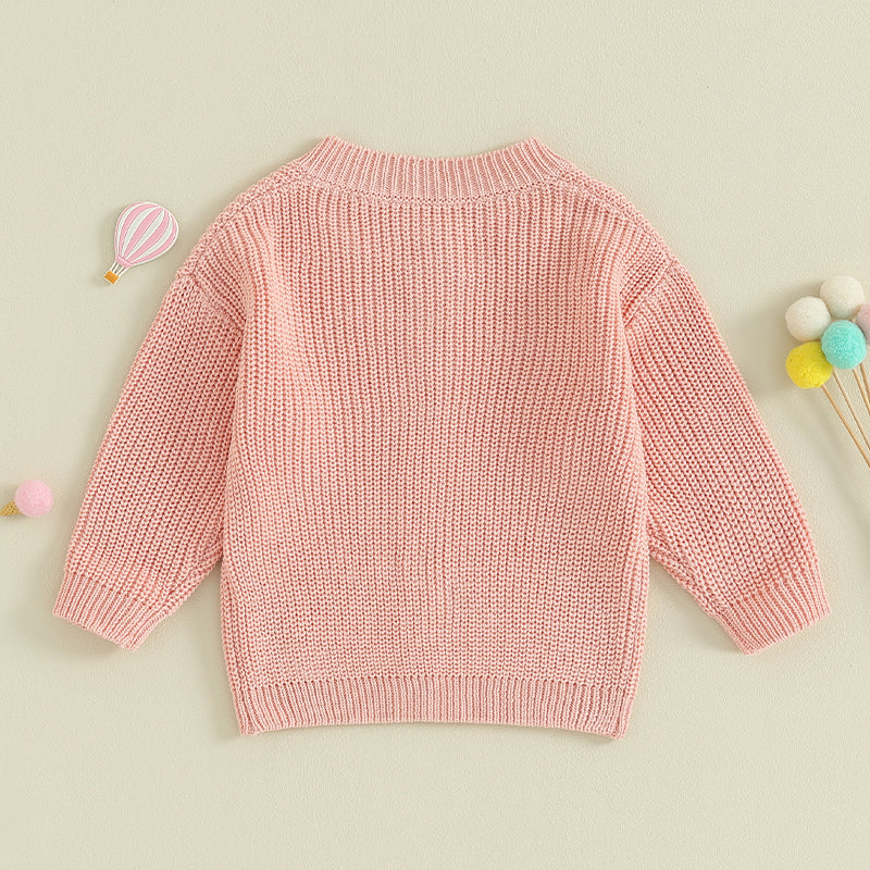 Infant Baby Girl Boy Knit Cardigan Sweater Coat Cute Long Sleeve Button Down Sweater Fall Winter Tops