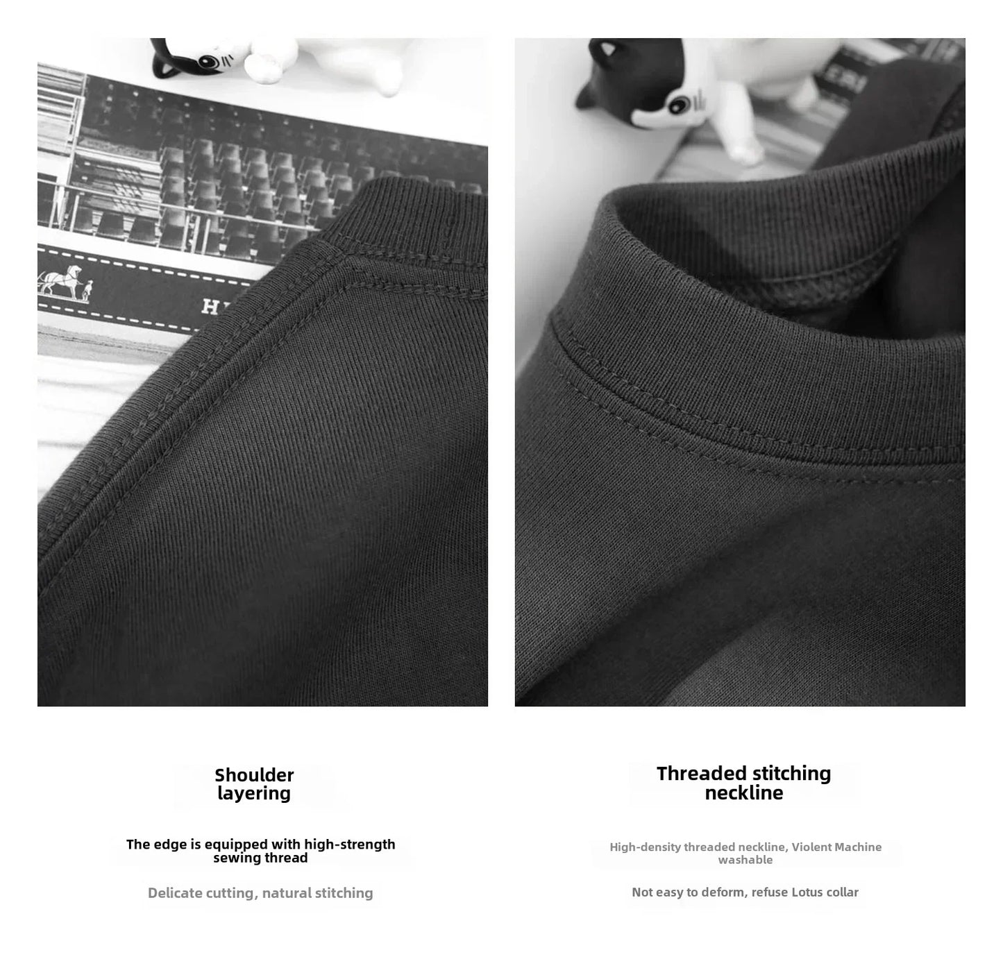 Summer Cotton Heavy Duty 300grams American Pure Cotton Short Sleeves T-shirt Men Casual Base Top Oversized T Shirt