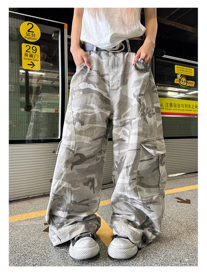 Y2K Men Pants Harajuku Vintage Camouflage Pattern Baggy Casual Sweatpants Hip Hop Gothic Men Women Wide Leg Trousers Streetwear