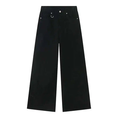 IEFB High Street Men's Denim Pants Camouflage Casaul Straight Bottom Simple Wide Leg Loose Trousers Spring Stylish 2026 9C354