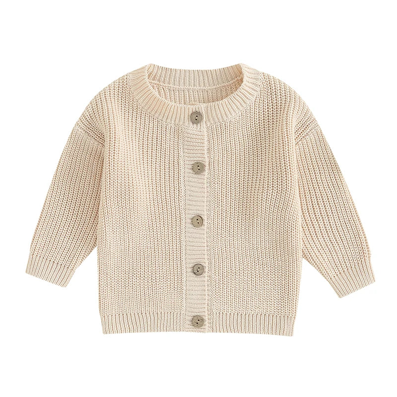Infant Baby Girl Boy Knit Cardigan Sweater Coat Cute Long Sleeve Button Down Sweater Fall Winter Tops