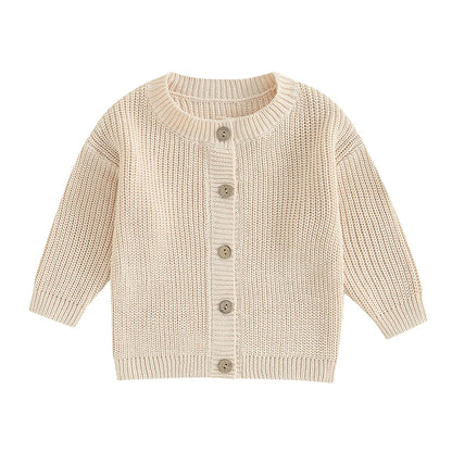 Infant Baby Girl Boy Knit Cardigan Sweater Coat Cute Long Sleeve Button Down Sweater Fall Winter Tops