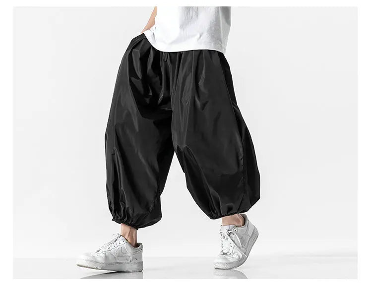 Streetwear Fashion Harem Pants Mens Solid Color Casual Jogger Man Pants Harajuku Style Spring Summer Men's Trousers 5XL
