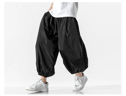 Streetwear Fashion Harem Pants Mens Solid Color Casual Jogger Man Pants Harajuku Style Spring Summer Men's Trousers 5XL