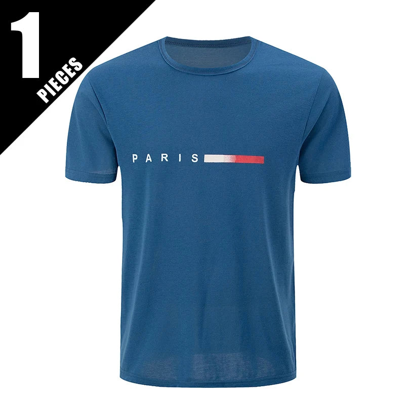 1/3 Pieces Summer Fashion Sports Outerwear Men's Short sleeved Round Neck T-shirt Running Fitness Training Clothes For Teenagers