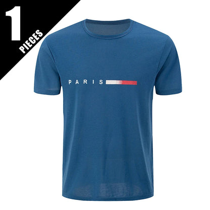 1/3 Pieces Summer Fashion Sports Outerwear Men's Short sleeved Round Neck T-shirt Running Fitness Training Clothes For Teenagers
