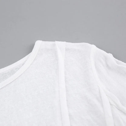 White O-Neck Women'S T-Shirt 2022 Elegant Yellow Long Sleeve Fall Tee Shirt Casual Slim Elastic Solid Top Female