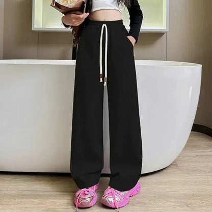 RAISE YOUNG 4-14Y Girls Sweatpant Side Striped Junior Girl Sports Pant Elastic Waist School Girl Straight Pant Dog Print Trouser