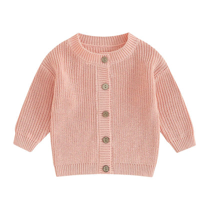 Infant Baby Girl Boy Knit Cardigan Sweater Coat Cute Long Sleeve Button Down Sweater Fall Winter Tops