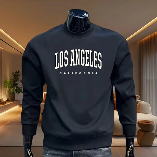 New in Mens Sweatshirts Print O-Neck Tops Outdoors Sports Jogging Mens Clothing Fashion Casual Pullover Daily Street Sportswear