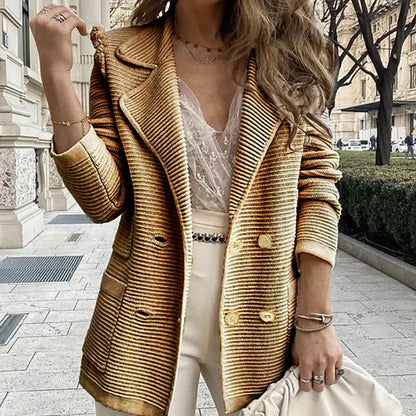 2025 Loungewear Jacket Women Spring Autumn Turn-Down Collar Simple Solid Patchwork Outerwear Long Sleeve Elegant Coat Streetwear