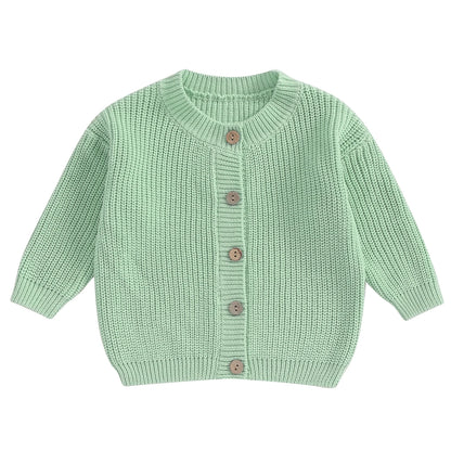 Infant Baby Girl Boy Knit Cardigan Sweater Coat Cute Long Sleeve Button Down Sweater Fall Winter Tops