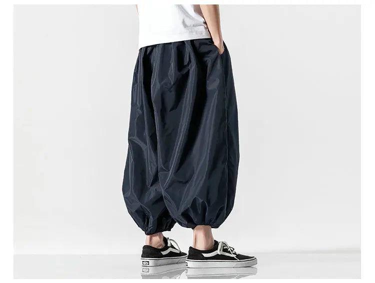 Streetwear Fashion Harem Pants Mens Solid Color Casual Jogger Man Pants Harajuku Style Spring Summer Men's Trousers 5XL