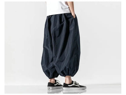 Streetwear Fashion Harem Pants Mens Solid Color Casual Jogger Man Pants Harajuku Style Spring Summer Men's Trousers 5XL