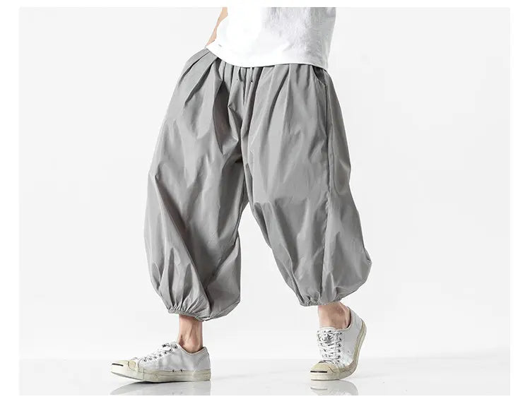 Streetwear Fashion Harem Pants Mens Solid Color Casual Jogger Man Pants Harajuku Style Spring Summer Men's Trousers 5XL