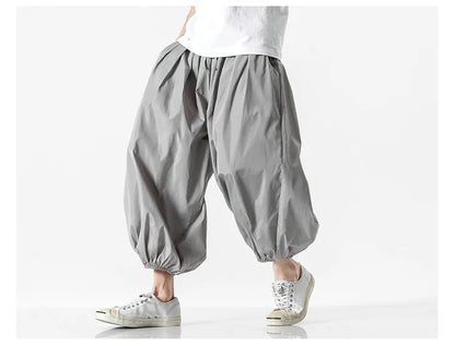 Streetwear Fashion Harem Pants Mens Solid Color Casual Jogger Man Pants Harajuku Style Spring Summer Men's Trousers 5XL