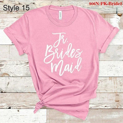Bridal Bachelor Party T Shirts Baby of Honor Mother of The Groom Jr. Bridesmaid Bride Flowers Girl Brides Babes Team Bride Maid