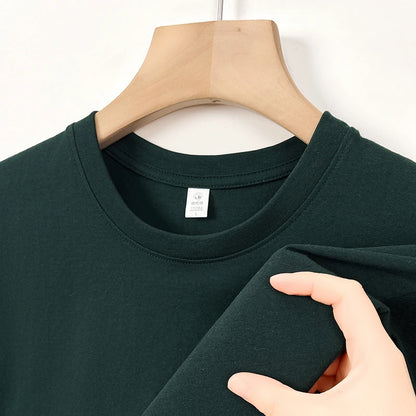 2025 New Men's Korean Casual Cotton Short Sleeved Round Neck T-shirt Summer Fashionable and Comfortable Versatile Top