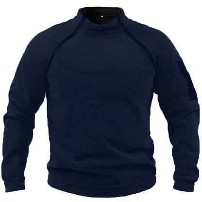 Outdoor Men's TacticalFleece Jacket Clothes Warm Zippers Pullover Men Windproof Coat Thermal Hiking Sweatshirt