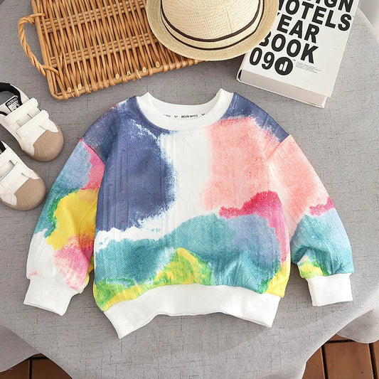 Boys Sweatshirts Long Sleeve Tops for Kids Autumn Winter 2024 Children T-shirts Girls Pullovers Toddler Outerwear Baby Tees