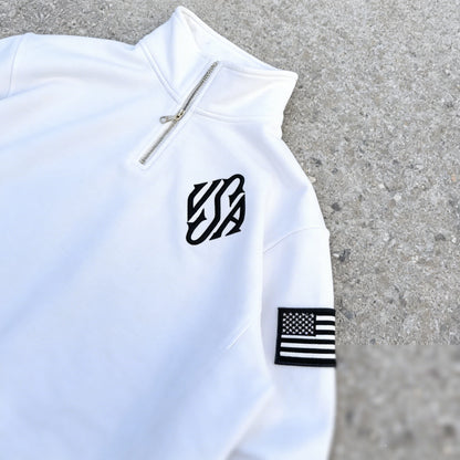 Y2K Fashionable Loose Jacket Exquisite USA Embroidered Short Zipper Men's Clothing Casual Hoodies Retro Unisex Cotton StreetWear
